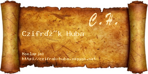 Czifrák Huba névjegykártya